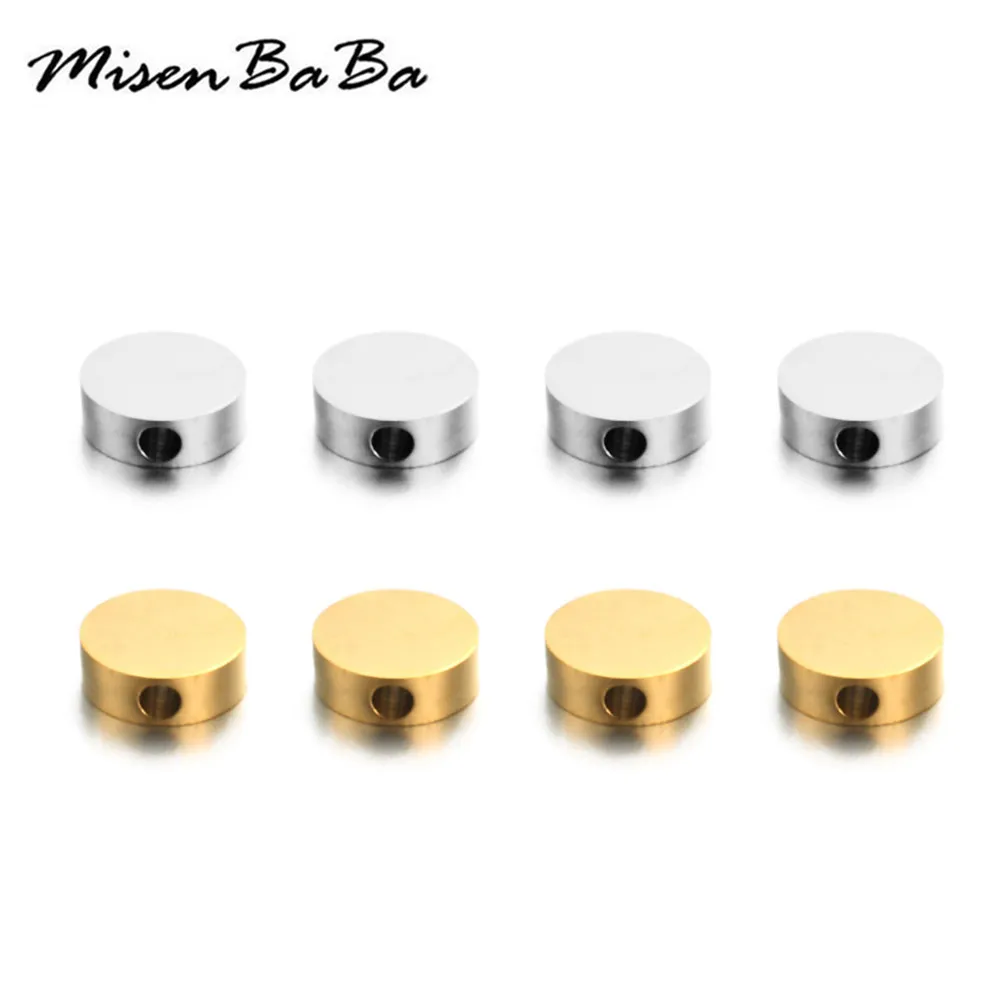 

10PCS/lot Stainless Steel Flat Round Disc Charms Pendant Gold Silver Color Blank Stamping Tag Charms Fit Diy Jewelry Makings