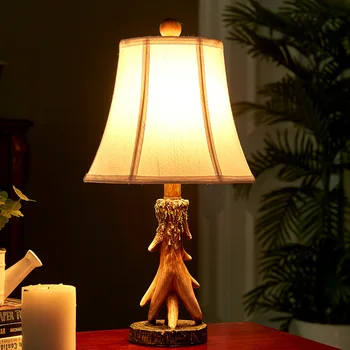 

2020 Hot Sale Tafellamp Lamp Adornment Bedroom Berth Sitting Room Antlers Decoration Restoring Ancient Ways Of North America