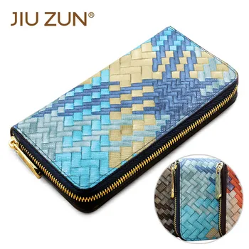 

Color Cross Pattern Ladies Wallet Long Clutch Bag Men Mobile Phone Coin Purse Portafoglio Uomo Portefeuille Homme Billetera 2020