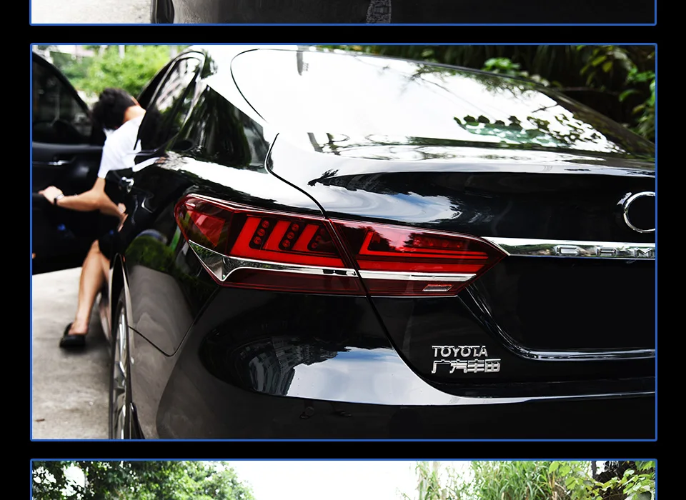 Задний фонарь для автомобиля Toyota Camry- светодиодная сигнальная лампа Противотуманные фары DRL дневные ходовые огни тюнинг автомобильные аксессуары