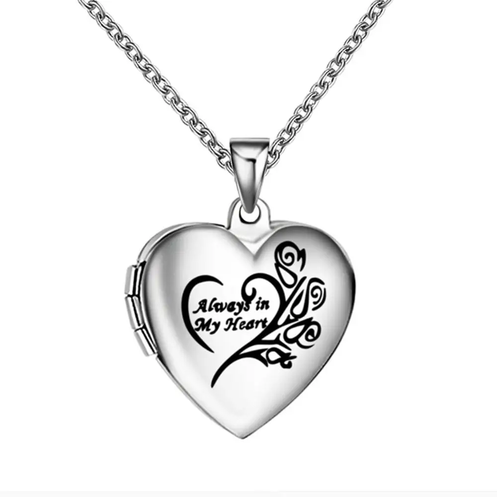 Always In My Heart Stainless Steel Love Heart Locket Necklace That