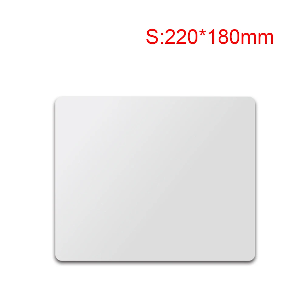 220x180MM Металлический алюминиевый коврик для мыши, Жесткий Гладкий магический тонкий коврик для мыши ad, двухсторонний Водонепроницаемый, быстрый и точный контроль для офиса, дома - Color: 220x180MM