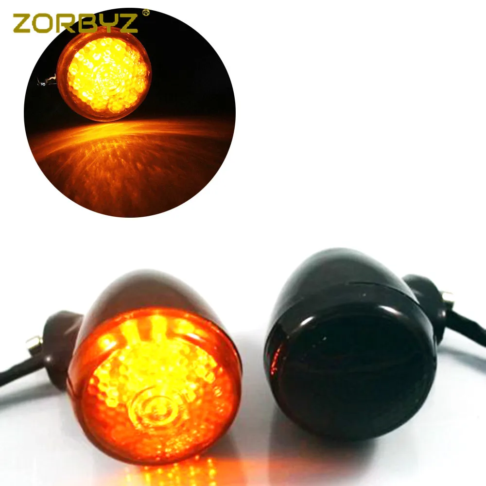ZORBYZ мотоцикл 4x черный светодиодный поворотник светильник спереди и сзади 41 мм вилка зажим для Harley