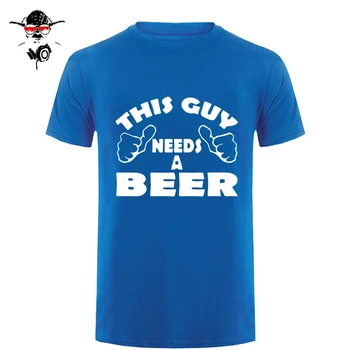 

This Guy Needs A Beer Funny Drinking Holiday Gift Drunk T SHIRT Men Cotton Casual College Printed T-shirt tshirt