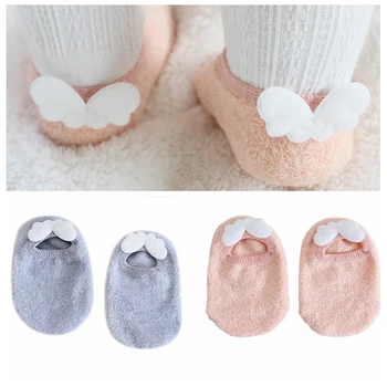 

Cute Wings Cotton Socks Infant Baby Socks for Newborn Girls Boys Toddlers Socks Baby soft Plush Socks