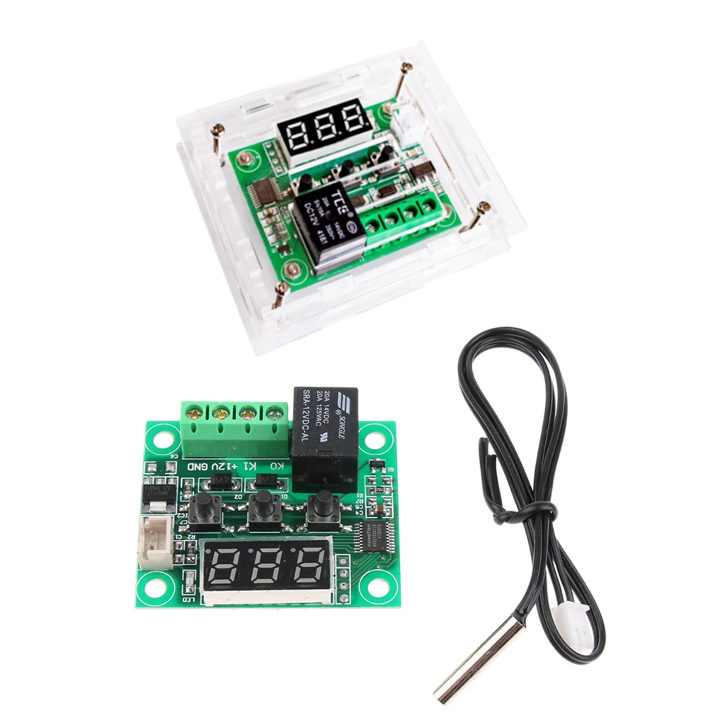 W1209 Digital Thermostat Control Switch Sensor Module with Shell Housing
