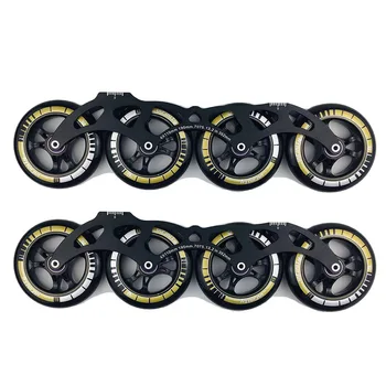 

JEERKOOL Inline Slalom Slide Roller Skates Frame 4*100/110mm Wheels Aluminum Alloy Skating Base 85A Wheel Skates Basin DJ52