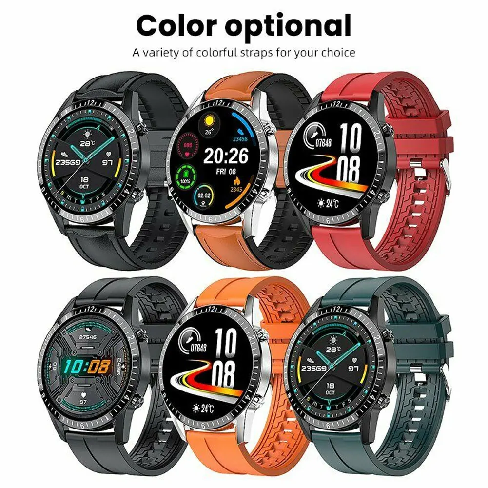 Tela de Toque Completa à Prova Fitness para Telefone Relógio Inteligente Masculino Dmultiple Água Vários Esportes Rastreador Smartver Monitor Freqüência Cardíaca 7 Relógio inteligente masculino tela de toque completa