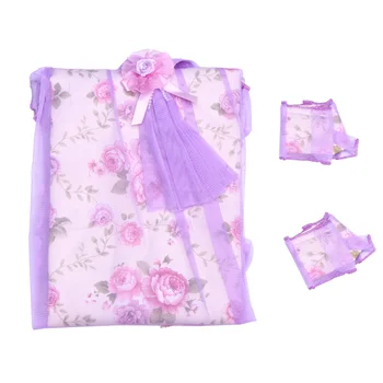 

1pc Decorative Door Curtain Household Hanging Curtain Lace Tapestry Anti-mosquito Curtain for Home Bedroom (Purple)