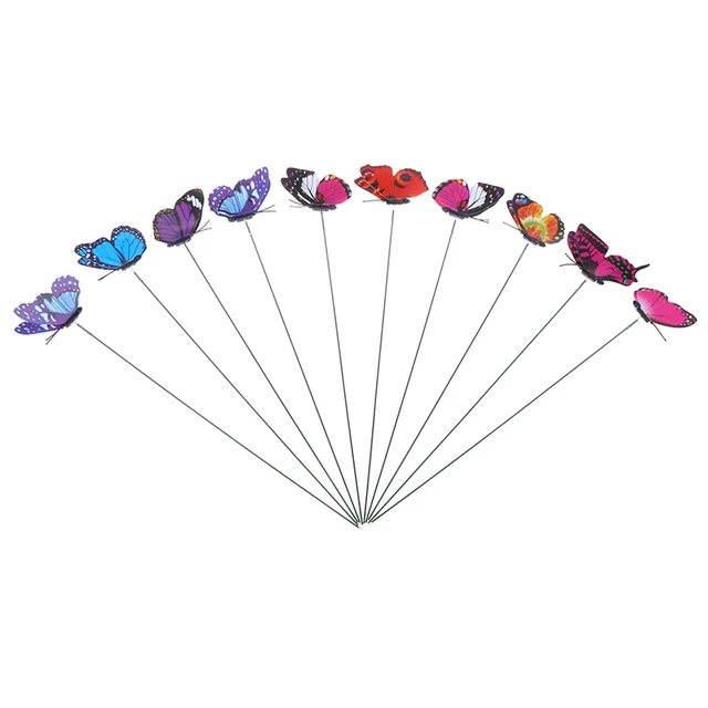 5/10 Csomó Pillangók Kerti Udvar Ültetvényes Színes Szeszélyes Pillangó Tét Dekoracion Kültéri Dekoráció Virág Edények Dekorációja - Image 6