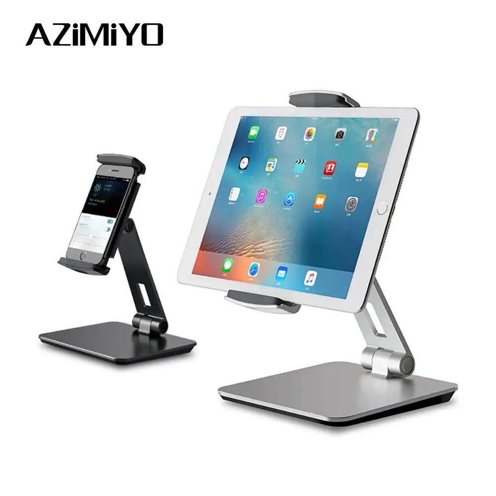 

AZiMiYO Tablet Holder Stand Metal Material Big Size Phone Holder Aluminium Alloy For iPad mini ipad air iphone