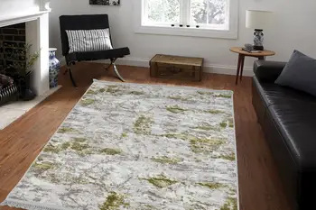 

Aksu Anti-Slip Soles Carpet Tassels 120x180 Arke Green