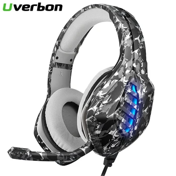 

Gaming Headphones Wired Earphones With Microphone Light Game Headset Stereo Deep Bass For PS4 PC Computer Gamer Laptop X Box