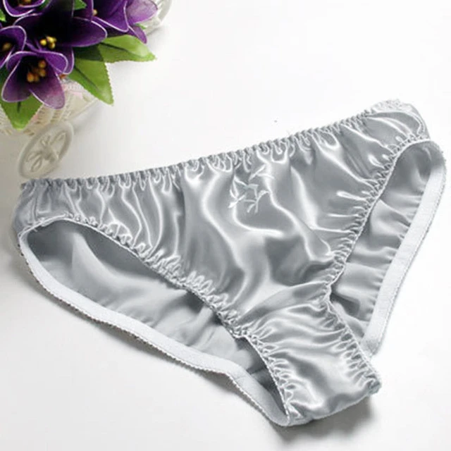 3pcs/lot breathing underwear 100% Silk panties female mulberry silk briefs  xxl plus size - AliExpress