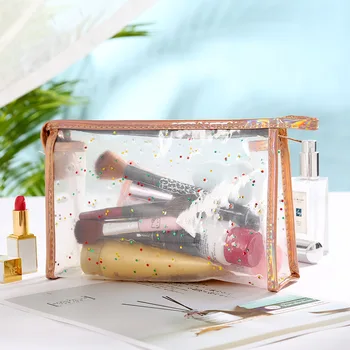 

TPU New Women Cosmetic Bag Large Capacity Female Handbags Fashion Ins Style Women Storage Bag Gypsophila Cosmetic Bag for Girl
