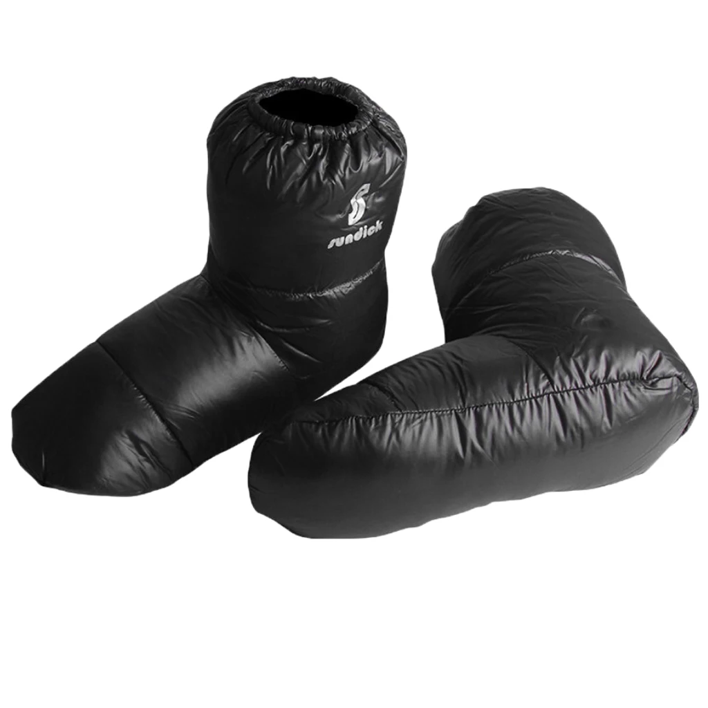 Soft Duck Down Slippers Winter Warm Foot Booties for Outdoor Camping Footwear Warm Sports Socks