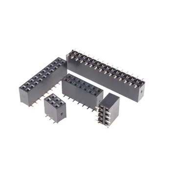 

50 pcs 2.54 mm 0.100" SMT PCB Header Female 4 6 8 10 12 14 16 18 20 22 24 26 30 32 40 60 80 Pin Dual Row Straight 8.5mm Height