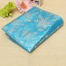 Замораживание Снежинка накидка с принтом марлевые ткань органза Дамасская обивка мебели занавес DIY Одежда Материал Ткань накидка принцессы Эльзы