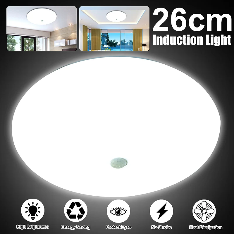 Современные светодиодные потолочные лампы Home Lighting 12 Вт 18 Вт 24 Вт индукционный светильник для человеческого тела, белый светодиодный светильник для спальни, потолочный светильник с датчиком