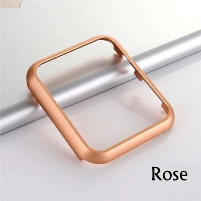 rose Чехол для Apple watch 42 мм 38 мм Apple watch 4 5 Case 44 мм 40 мм iWatch series 3 2 1 Алюминиевые защитные аксессуары для бампера - Цвет: rose