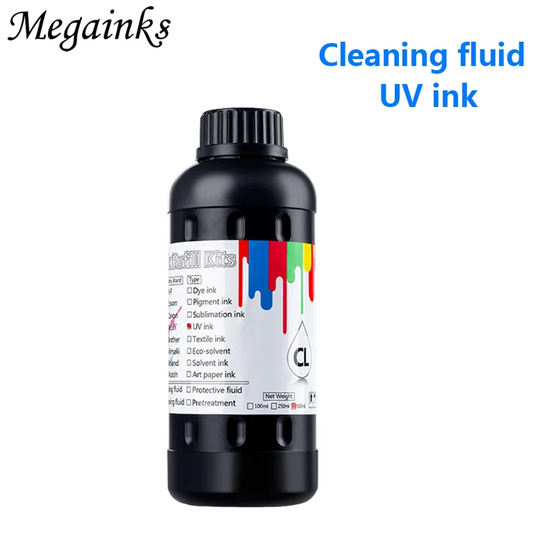 Tubo Líquido de Limpeza para Epson Roland Mimaki Mutoh Ricoh Limpador de Tubo Líquido Fluido Solução 500ml - Imagem 2