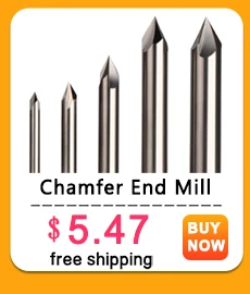 CNC Solid Carbide engraving bits milling cutter woodwork set 3.175mm 6.35mm 6mm shank router bits for carving wood tools