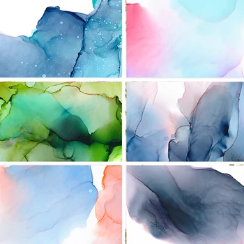 

Nitree Marble Texture Blue Green Grey Light Ink Photophone Photo Studio Props Background Food Photography Backdrop Vinyl