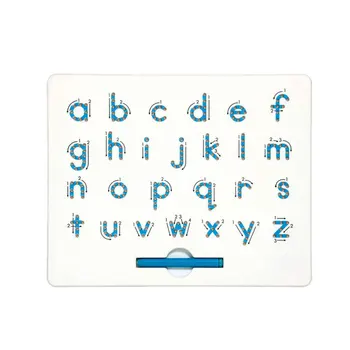 

Lower Case Letters Funny Steel Ball Magnetic Drawing Board Alphabet Sketchpad Doodle Educational Toys for Children (Blue)