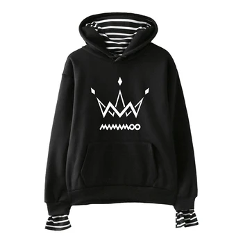 

2019 New KPOP MAMAMOO Simple Casual Fake Two-piece Hoodie Loose Casual Cotton Dropshipping