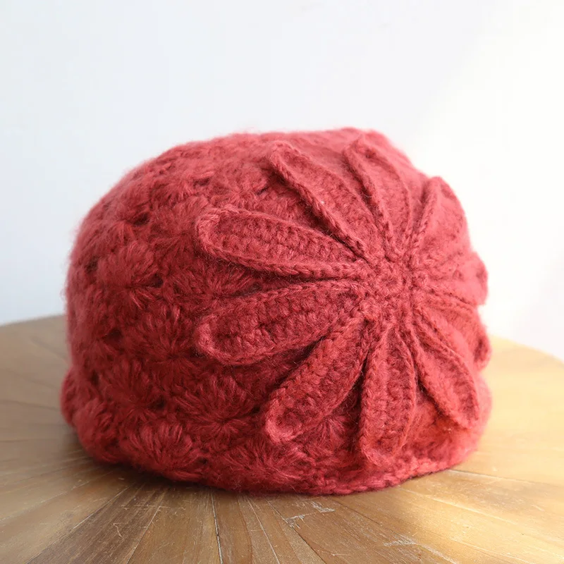 Knitted Beret Hats Caps Womens Korean 