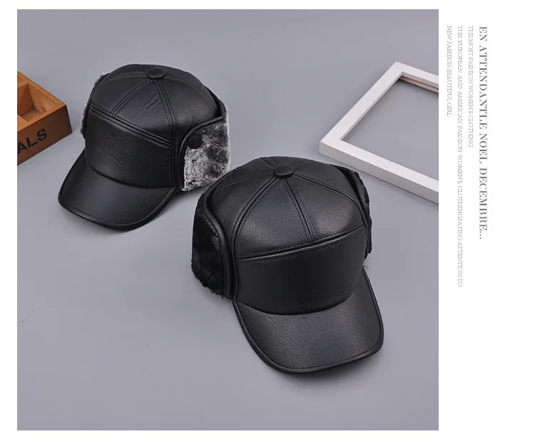 Новинка, мужская шапка, зимние теплые меховые шапки, теплая шапка, Trooper gorras, Россия, средний год, ушанка, искусственная кожа, шапки-бомберы, анти-снег