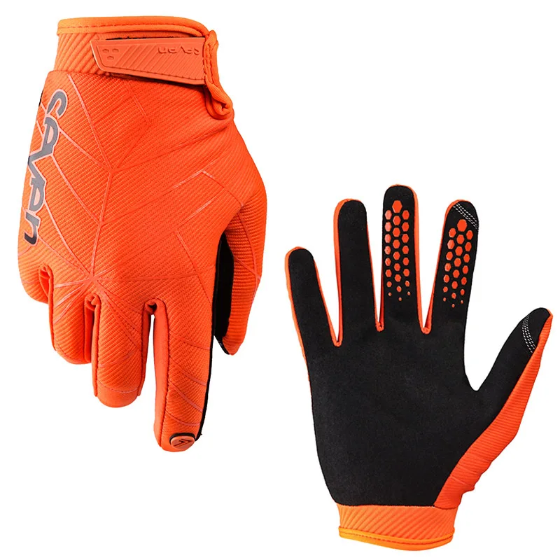 Велосипедные перчатки для активного отдыха, велосипедные гоночные перчатки, спортивные лыжные зимние спортивные перчатки, тактические перчатки для езды на мотоцикле - Цвет: Оранжевый