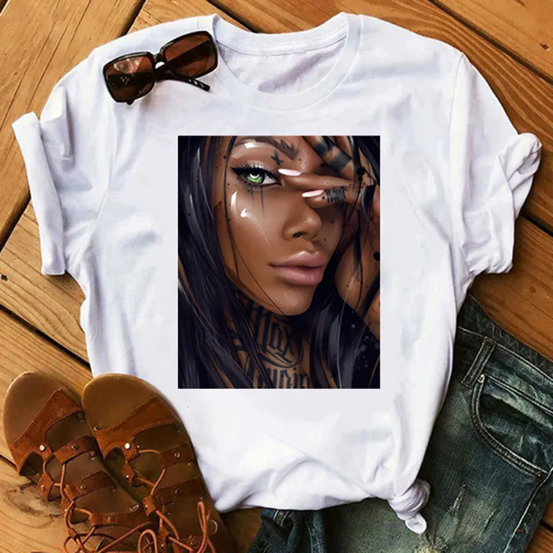 

New Summer Thin Section Tshirt Women Streetwear Leisure O-neck Funny Female T-shirt Tops