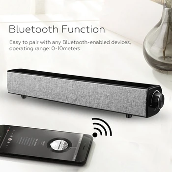 

ABHU-20W Bluetooth Soundbar Portable Stereo Speaker Subwoofer 3D Surround for Home Theater Music