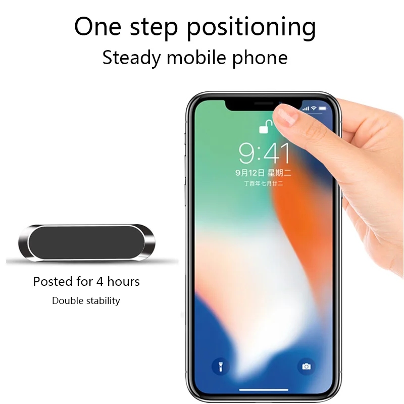 Мини в форме полосы магнитный автомобильный держатель телефона Подставка для iPhone samsung Xiaomi Dashboard магнит держатель мобильного телефона gps автомобильное крепление