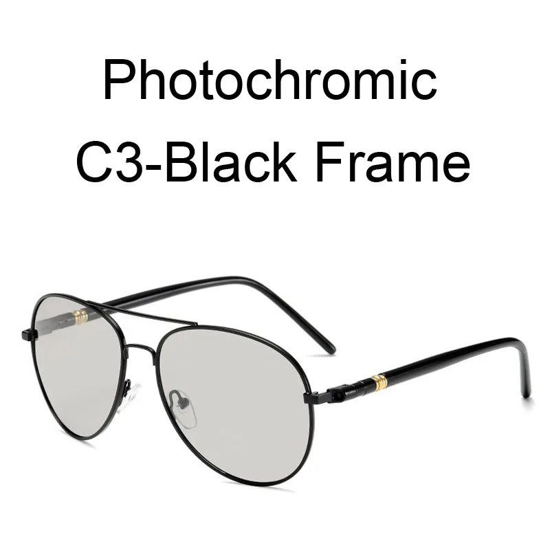 C3 Роскошные поляризованные фотохромные Солнцезащитные очки Мужские переходная линза мужские очки для вождения водителя авиационные очки изменение цвета пилота - Цвет линз: C3
