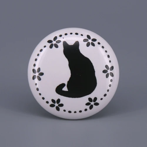 G 1x Lovely Clock/Animal Print Ceramic Door Knob Furniture Handle Drawer Cupboard Kitchen Cabinet Pull Handle Fit for Kids' room - Цвет: G