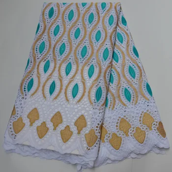 

(5yards/pc) new arrival African voile lace fabric teal green Swiss voile lace fabric with embroidery for party dress CP448