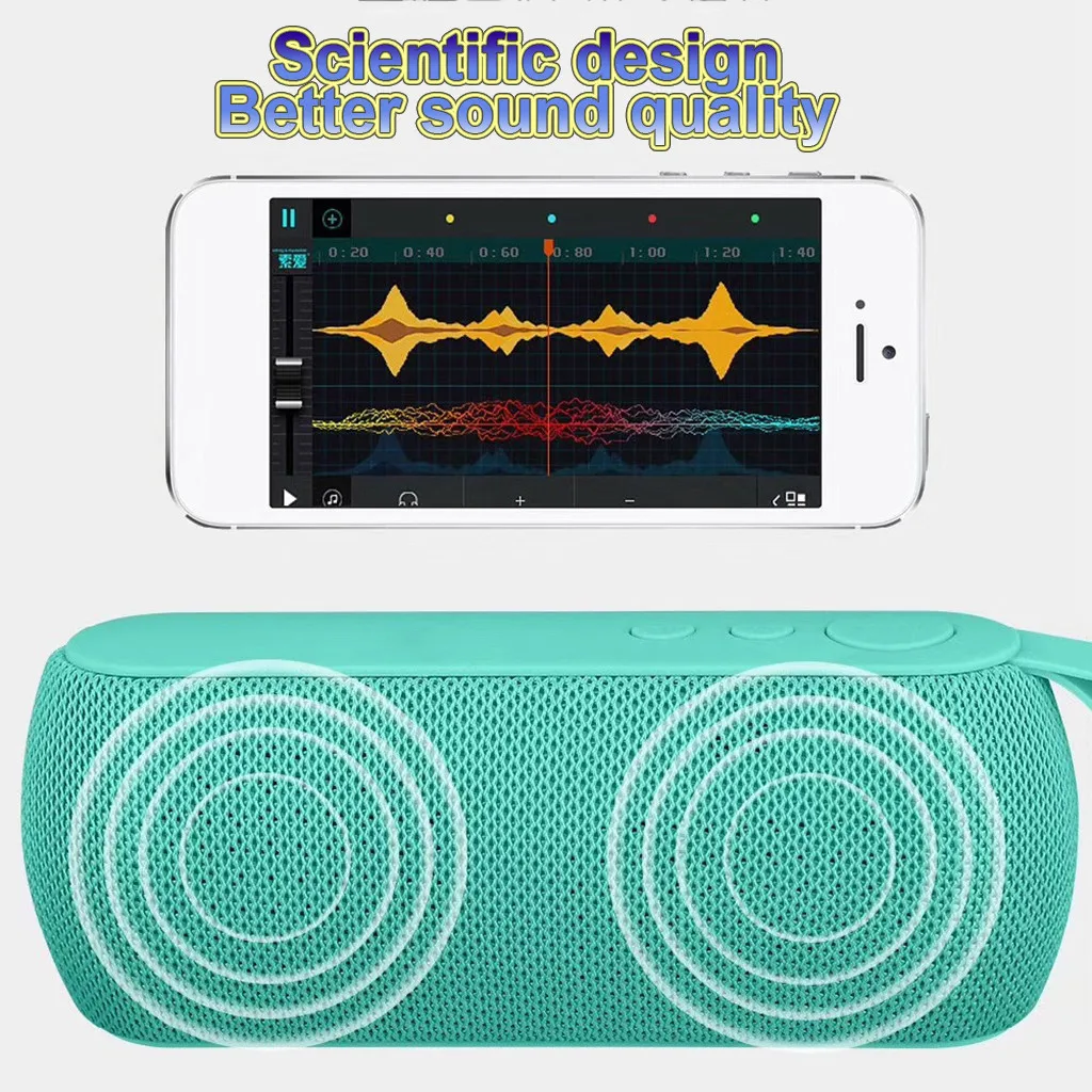 Горячая Высокое качество Перезаряжаемый HIFI портативный беспроводной Blueteeth стерео звук sd-карта USB динамик