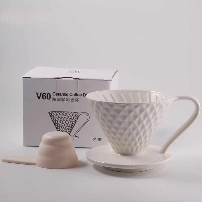 Керамическая капельница для японского фильтра, чашка V60, Перманентная капельная капельница, 1-2 чашки 01 - Цвет: pink-large