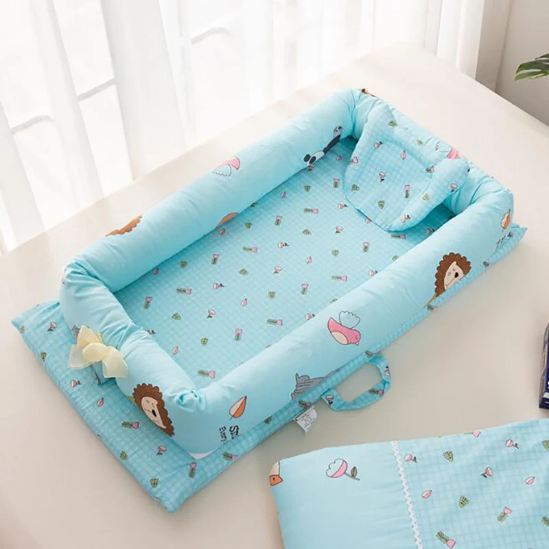 Переносная корзина для сна для новорожденных, детская кроватка, защитный коврик для детей, бамперы, мягкое гнездо с печатью, больше 13 стилей YCQ001