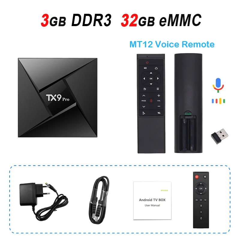 3G 32G add MT12 TX9 Pro tv Box Amlogic S912 Восьмиядерный Android tv Box 3 ГБ 32 ГБ 2,4 г 5 г Двойной Wi-Fi Bluetooth 4,1 1000 м LAN 4K HD телеприставка - Цвет: 3G 32G add MT12