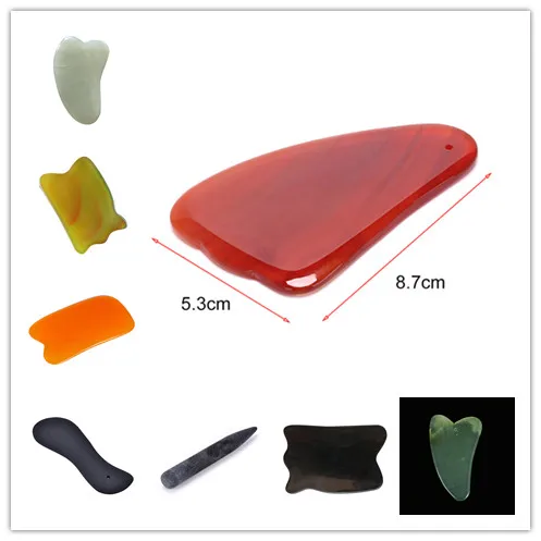 Natural Bian Stone guasha Plate Massage Scrape Therapy Health Cure Tool Face Body Massage