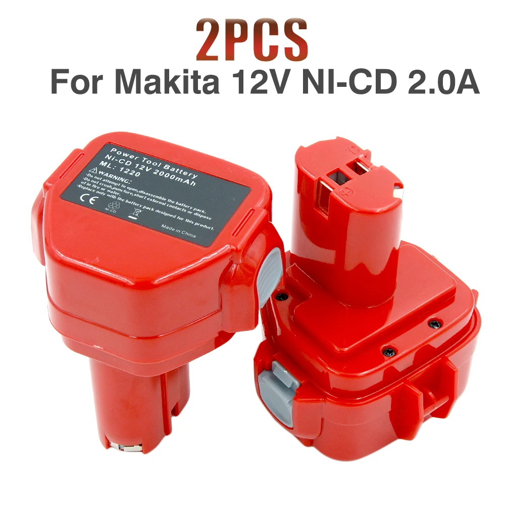 2x 12V 3.0AH Ni-MH Battery For Makita PA12 1220 1222 1233S 1233SA 1233SB 6271D
