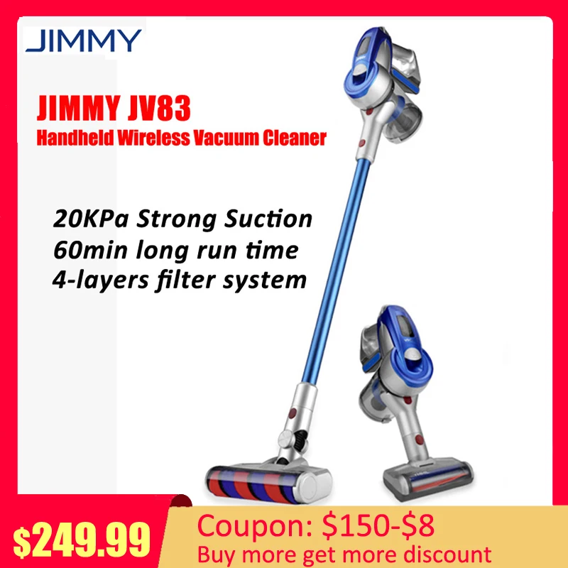 Tanie Oryginalny JIMMY JV83 2 In 1 wielofunkcyjny ręczny lekki bezprzewodowy odkurzacz 20KPa potężny odpylacz do samochodu w domu