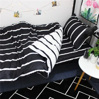 

Couple's Denim Student Dormitory Single Bed Sheet Three-Piece Set Bunk Dormitory Quilt Cover Quilt Set