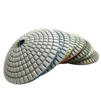 Abrasive Flexible Convex Disc Diamond Convex Wet Polishing Pad 4 Inch 100mm For Grinding Marble Granite Stone Quartz Stone