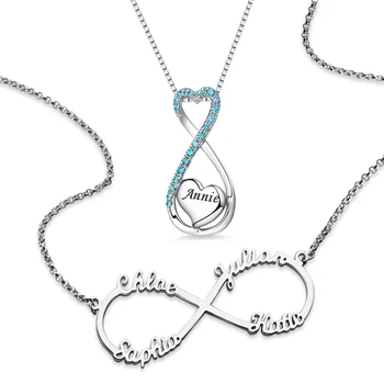 

AILIN Exquisitely Women Infinity Necklace Jewelry For Her Name Infinity Necklace For Lady Gifts Female Trendy Pendant