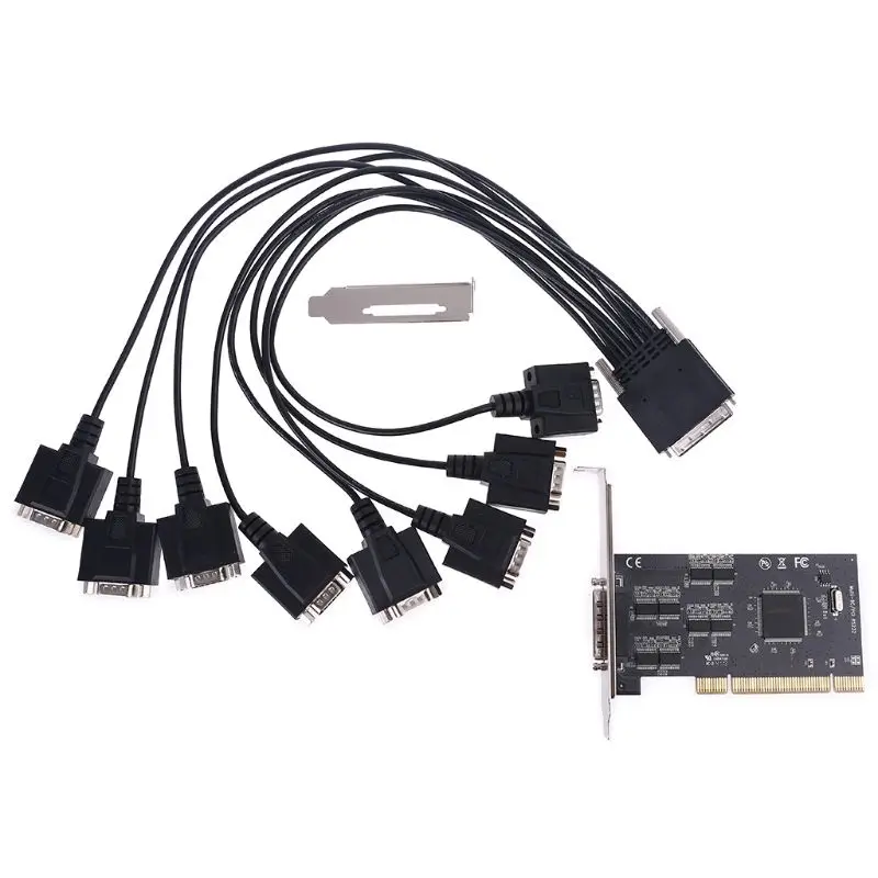 

8 Port PCI RS232 Expansion Card Serial Controller Riser Express Cards Desktop
