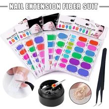 Стекловолокно наращивание ногтей волоконные наконечники Клей Пинцет DIY маникюрный салон набор инструментов H7JP